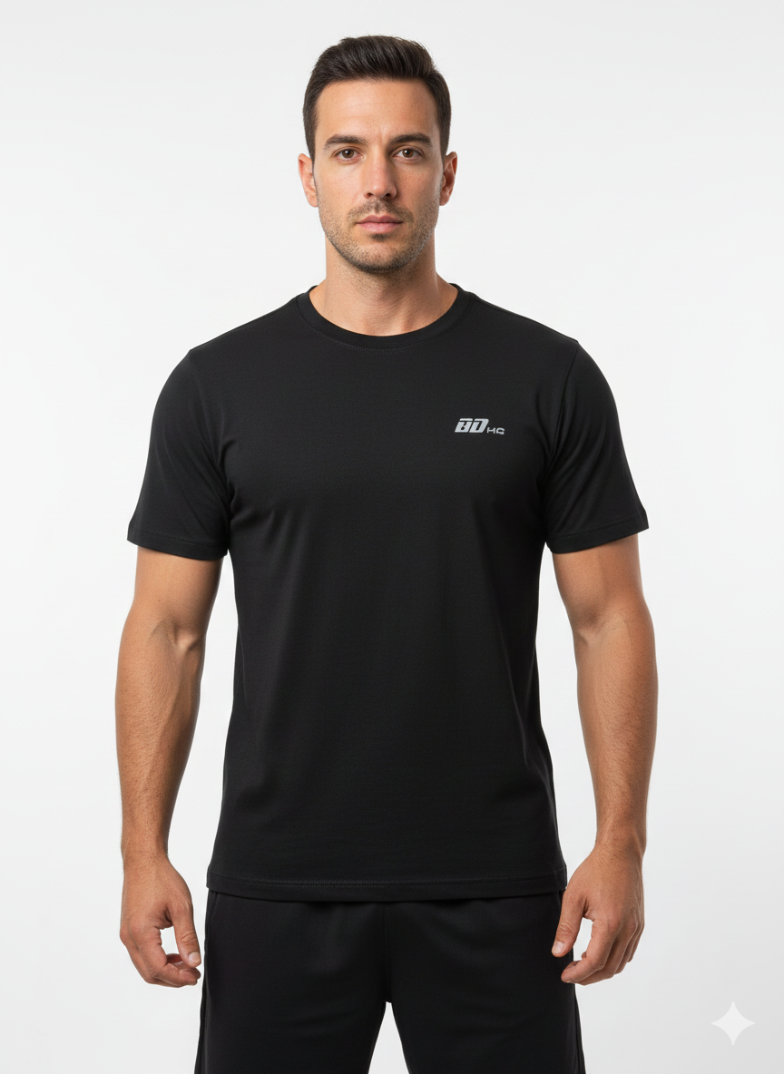BDHQ: Casual T-Shirt (180GSM) – Everyday Cotton-Stretch Comfort