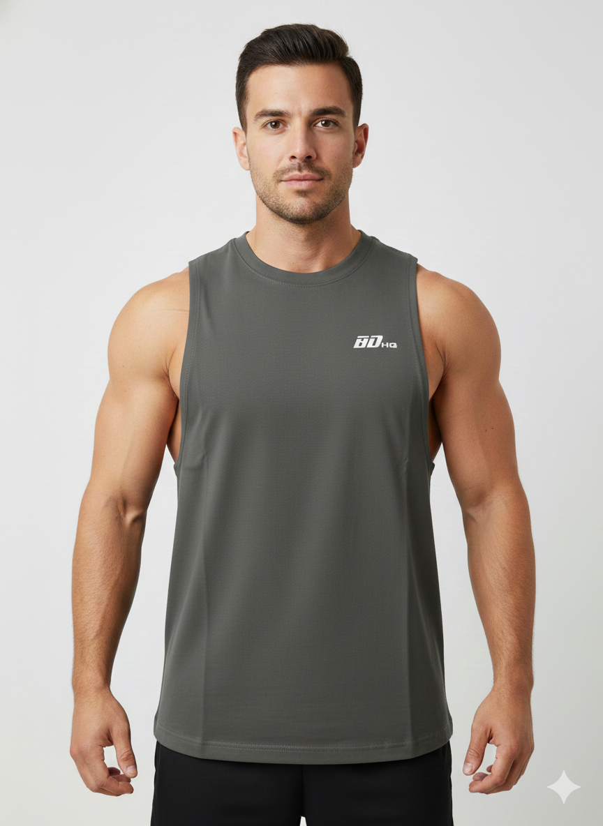 BDHQ: Sleeveless Tank (180GSM) – Lightweight Training Essential