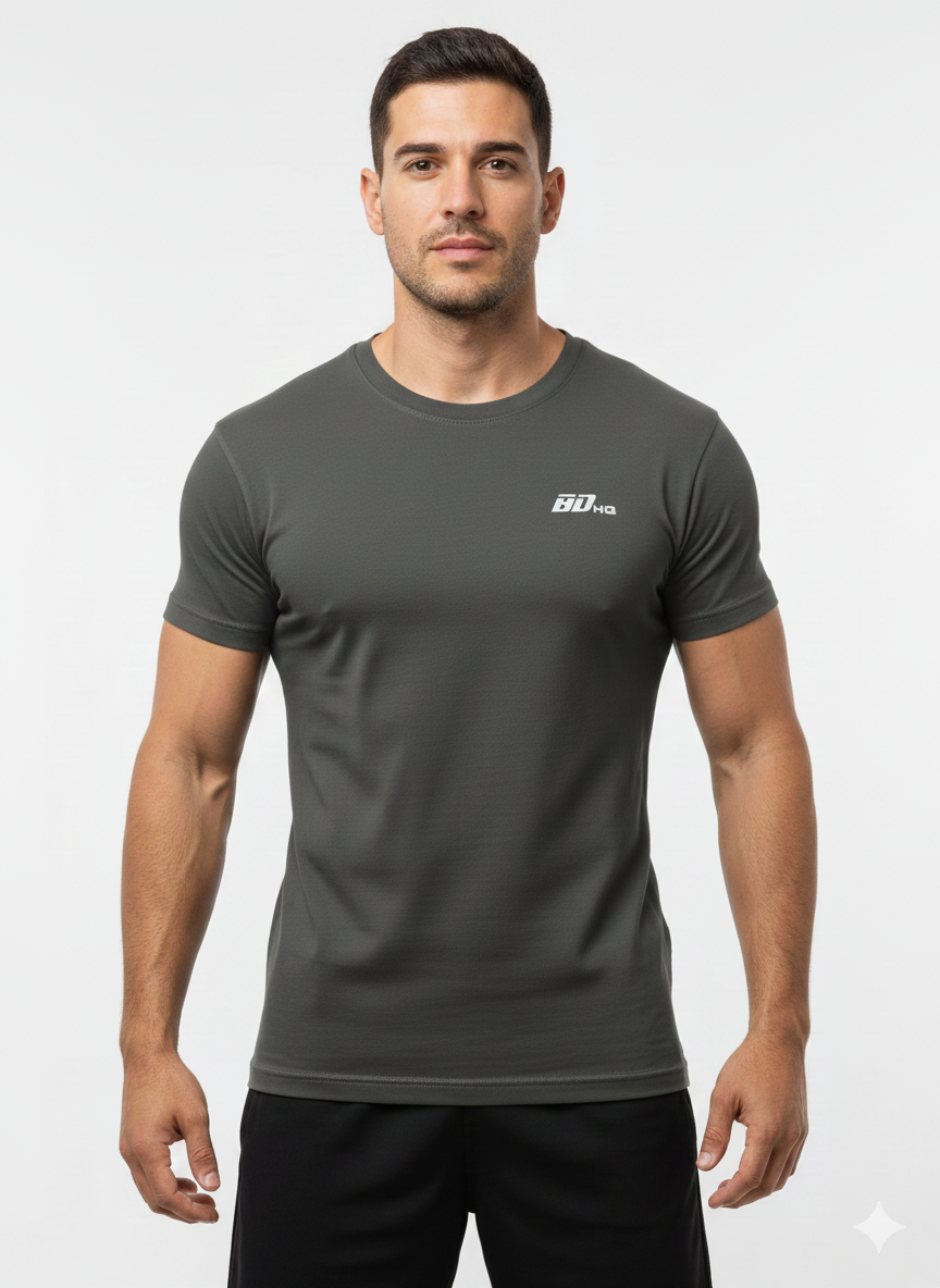 BDHQ: Slim Fit T-Shirt (180GSM) – Tapered Cotton-Stretch Build