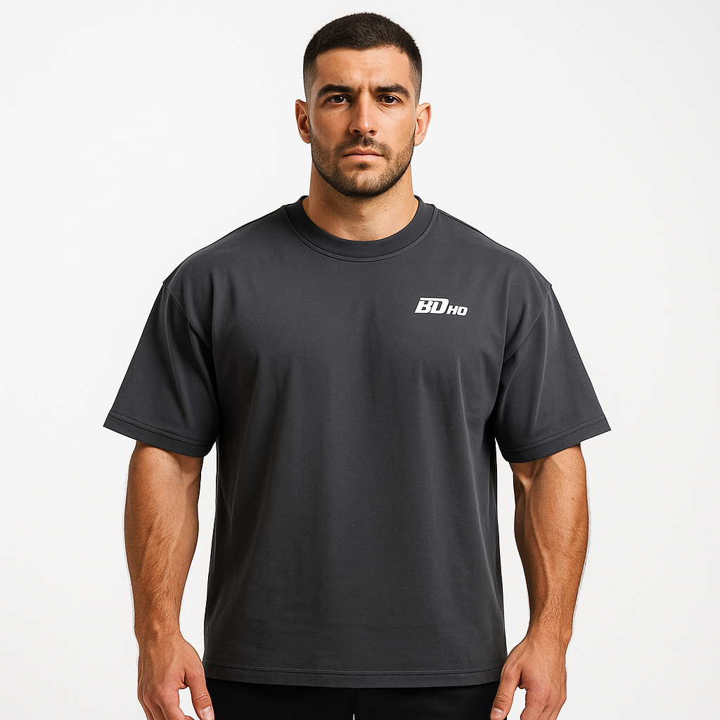 BDHQ: Oversized T-Shirt (240GSM) – Drop Shoulder, Contrast Stitch Cut