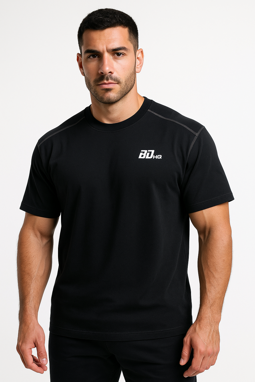 BDHQ: Oversized T-Shirt (240GSM) – Drop Shoulder, Contrast Stitch Cut
