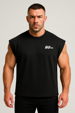 BDHQ: Sleeveless T-Shirt (280GSM) – Heavyweight Cotton, Loose Boxy