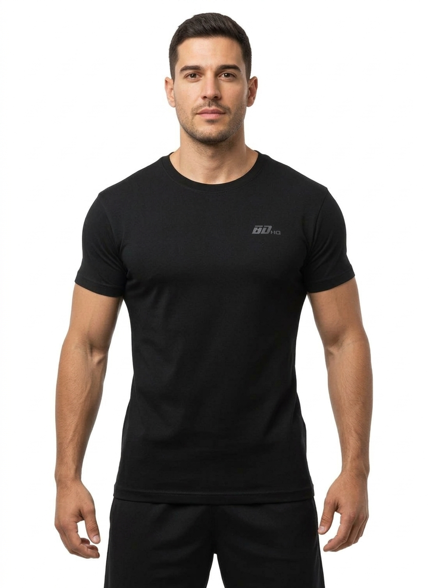 BDHQ: Slim Fit T-Shirt (180GSM) – Tapered Cotton-Stretch Build