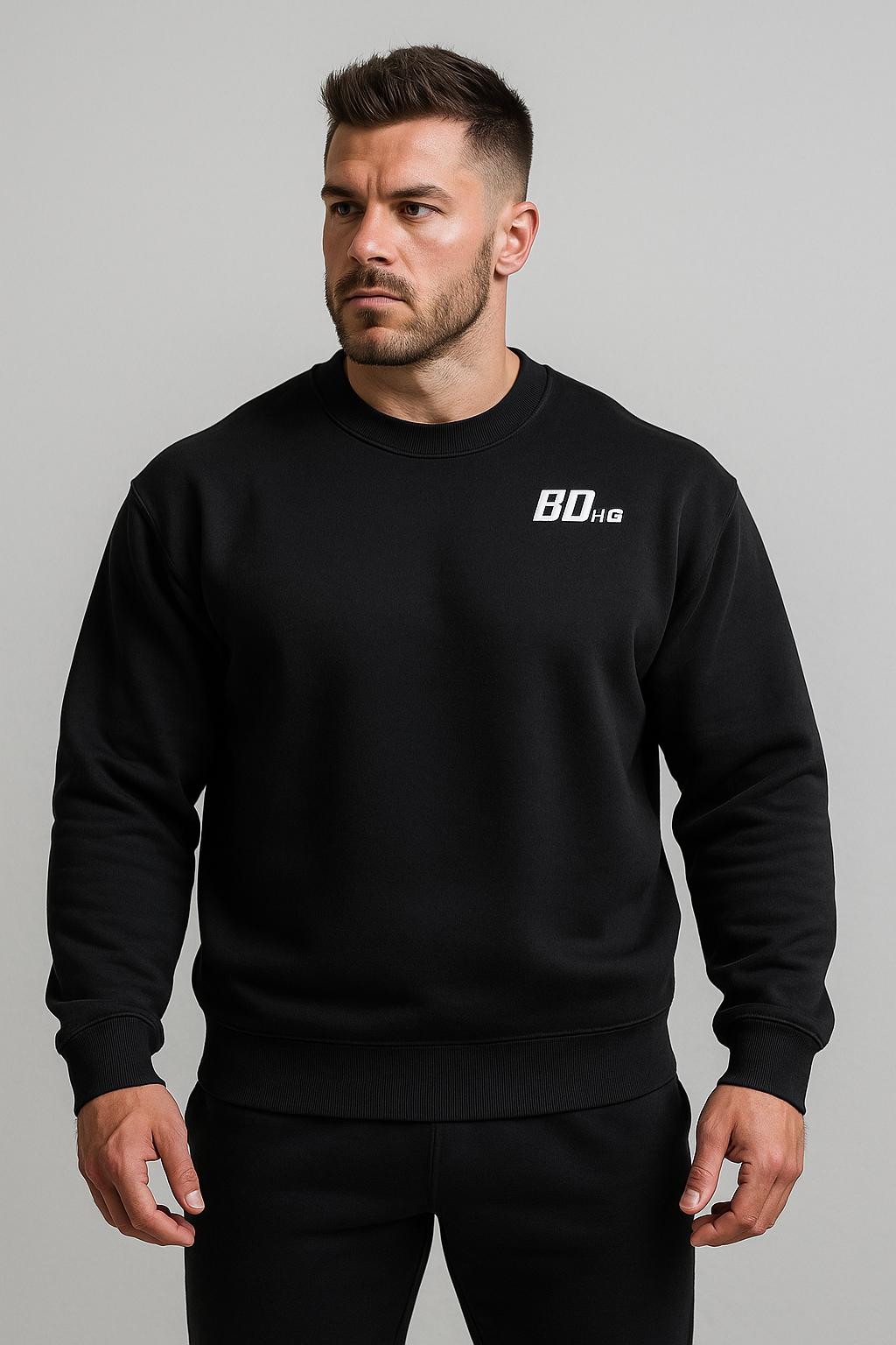 BDHQ: Training Sweatshirt (350GSM) – Thick Winter Layer, Loose Fit - Men's Gym Clothes AU 