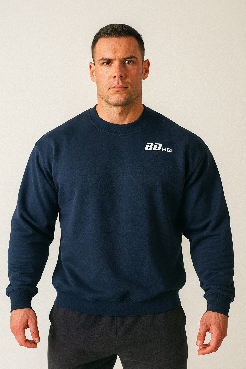BDHQ: Training Sweatshirt (350GSM) – Thick Winter Layer, Loose Fit