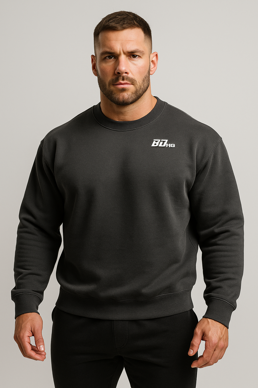 BDHQ: Training Sweatshirt (350GSM) – Thick Winter Layer, Loose Fit - Men's Gym Clothes AU 
