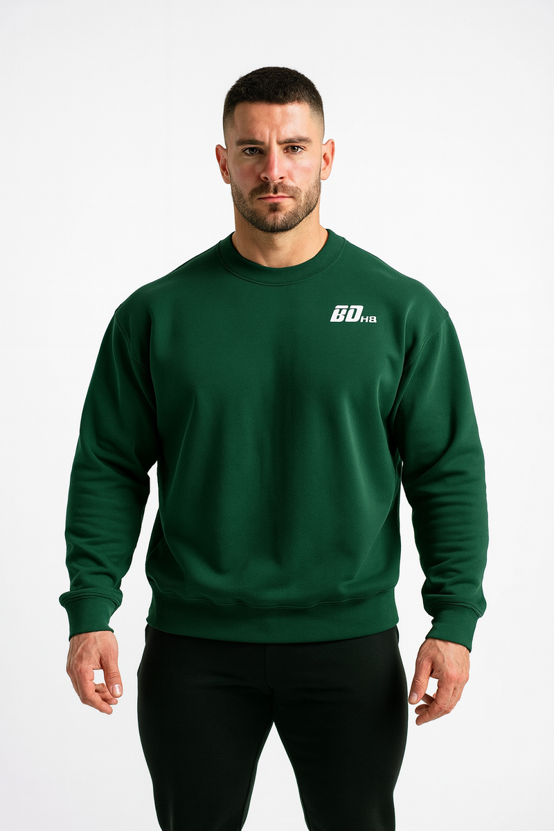 BDHQ: Training Sweatshirt (350GSM) – Thick Winter Layer, Loose Fit - Men's Gym Clothes AU 