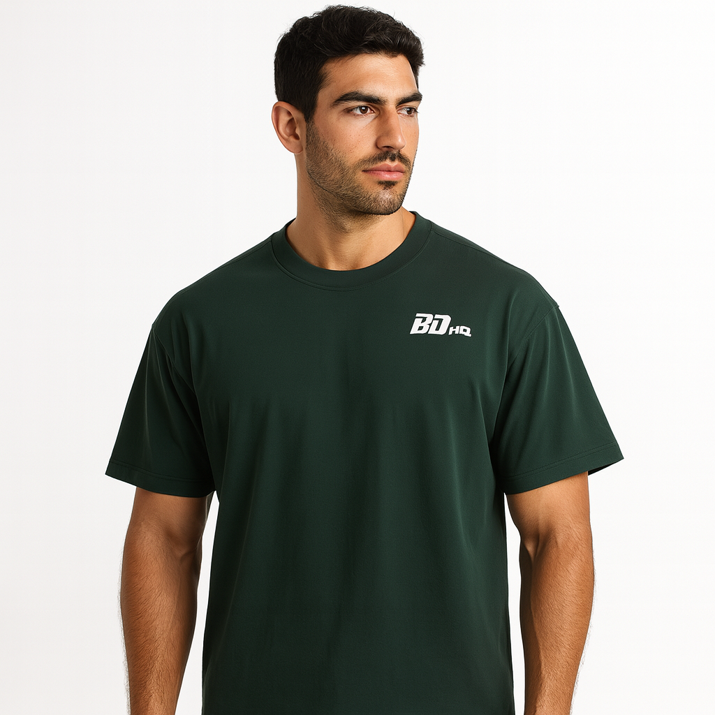 BDHQ: Training T-Shirt (240GSM) – Breathable Cooling Cotton, Drop Shoulder Fit