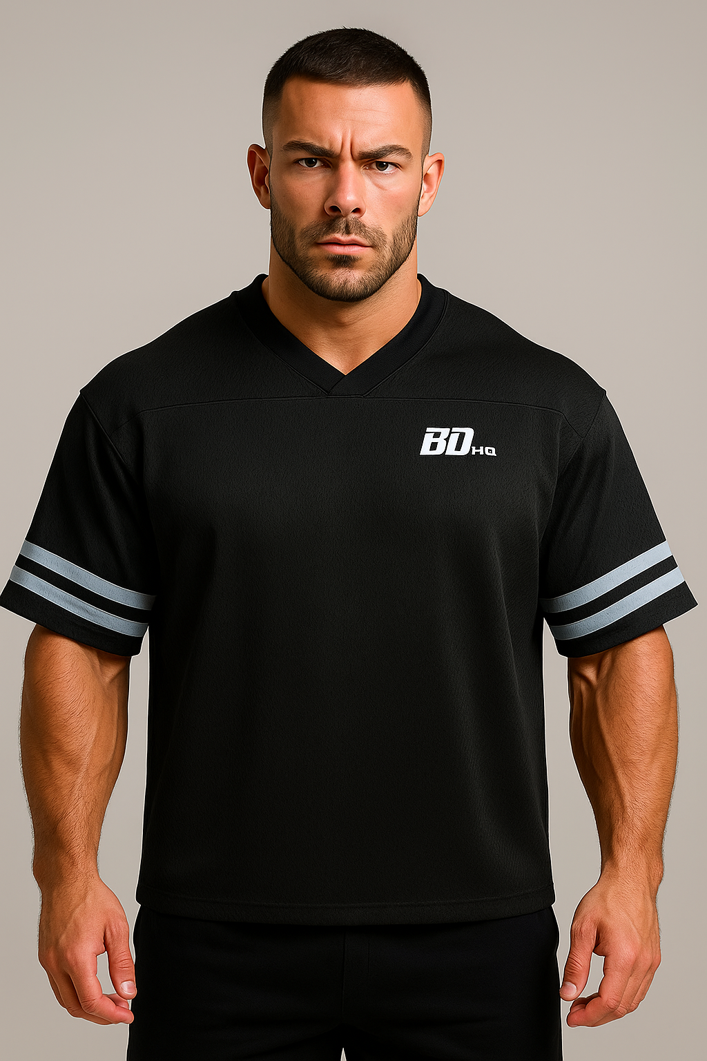 BDHQ: Training T-Shirt (240GSM) – Moisture-Wicking Mesh, Drop Shoulder