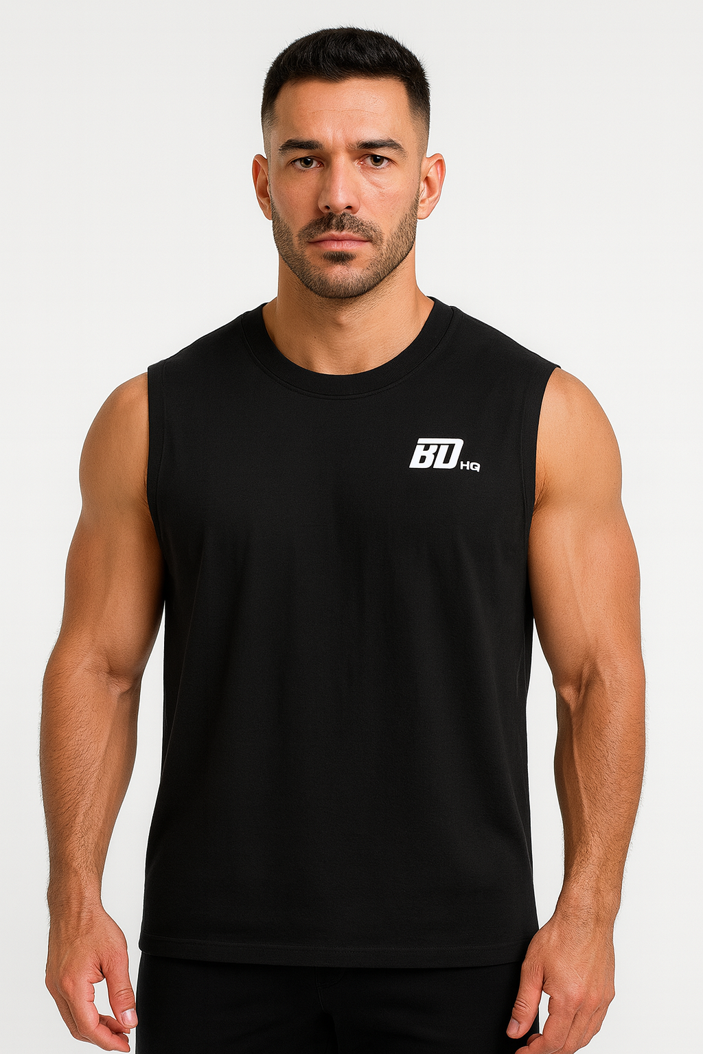 BDHQ: Training Tank (230GSM) – Breathable Cotton, Sleeveless Fit