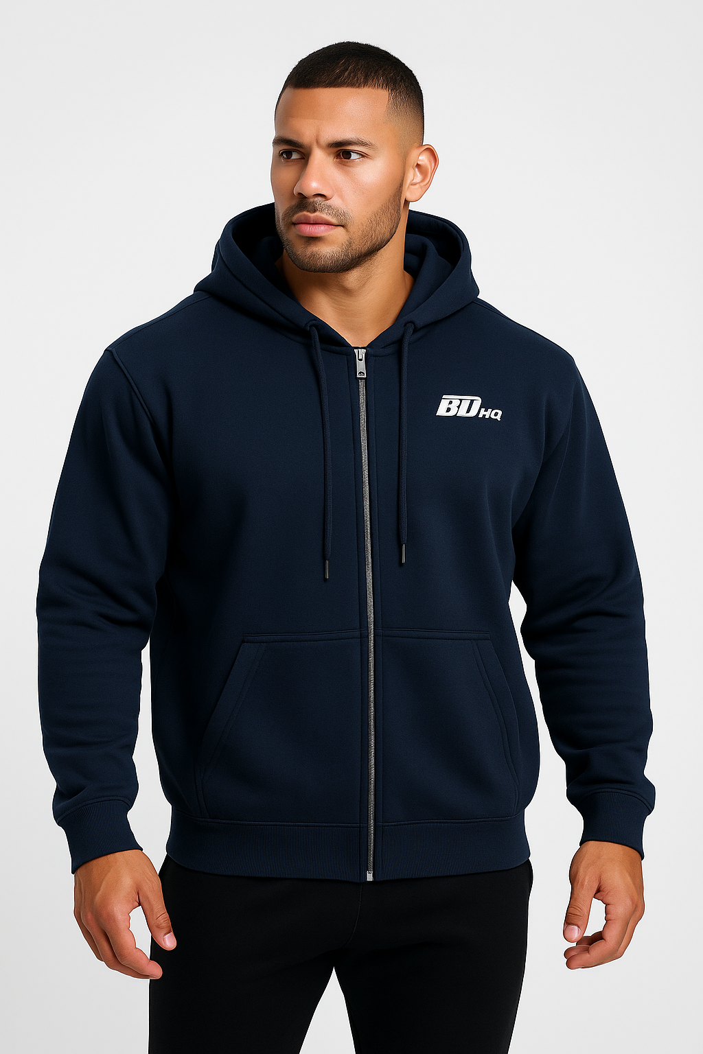 BDHQ: Zip Hoodie (380GSM) – Heavyweight Fleece, Drop Shoulder