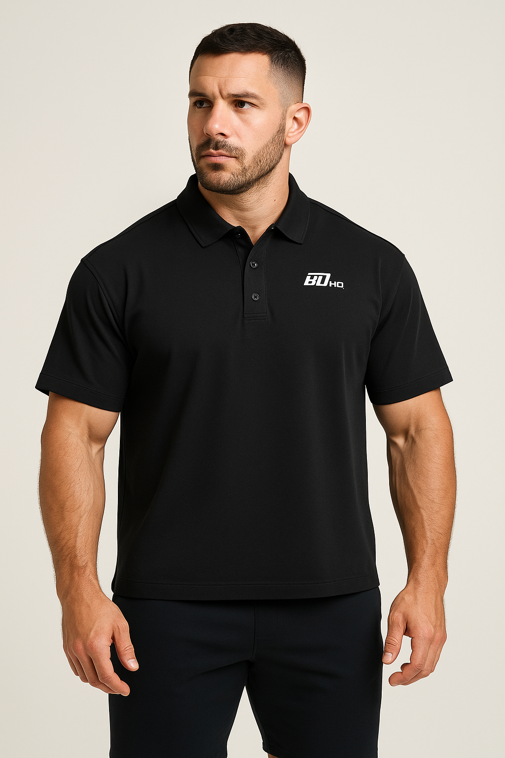 BDHQ: Training Polo (250GSM) – Breathable Stretch, Drop Shoulder