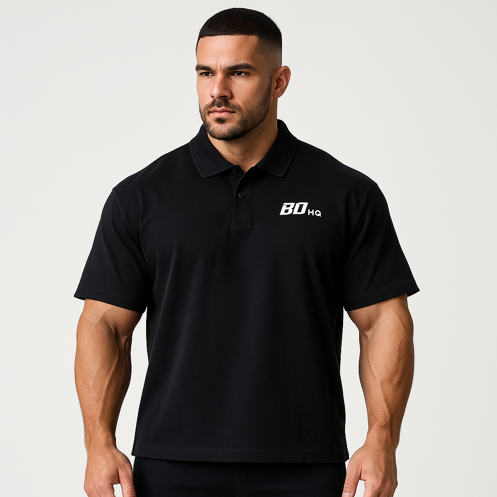 BDHQ: Polo Shirt (275GSM) – Heavyweight Cotton, Loose Fit