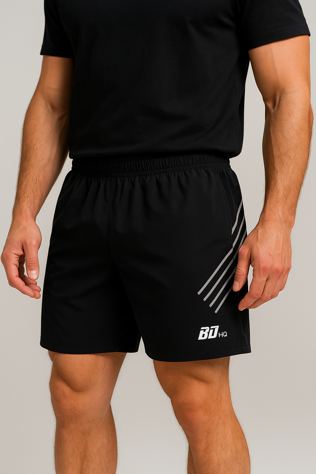 BDHQ: Training Shorts (170GSM) – Quick-Dry Stretch, Athletic Fit