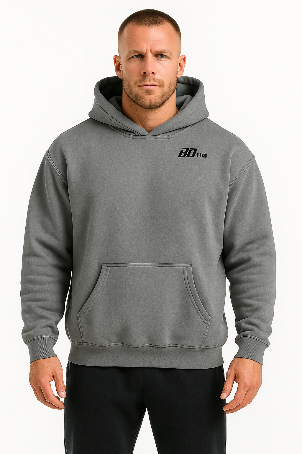 BDHQ: Oversized Hoodie (350GSM) – Heavyweight Fleece, Drop Shoulder