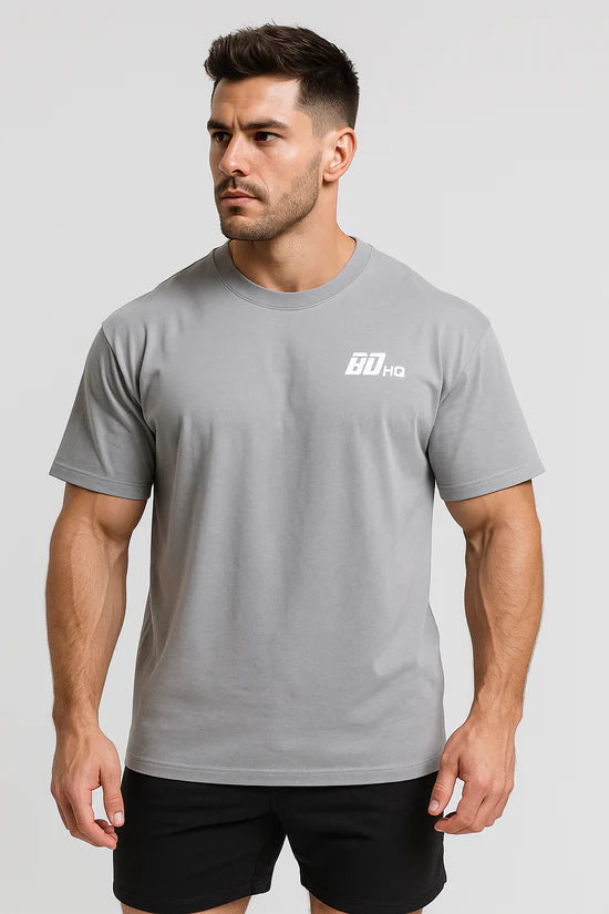 BDHQ: Training T-Shirt (190GSM) – Drop Shoulder, Lightweight Loose - Men's Gym Clothes AU 