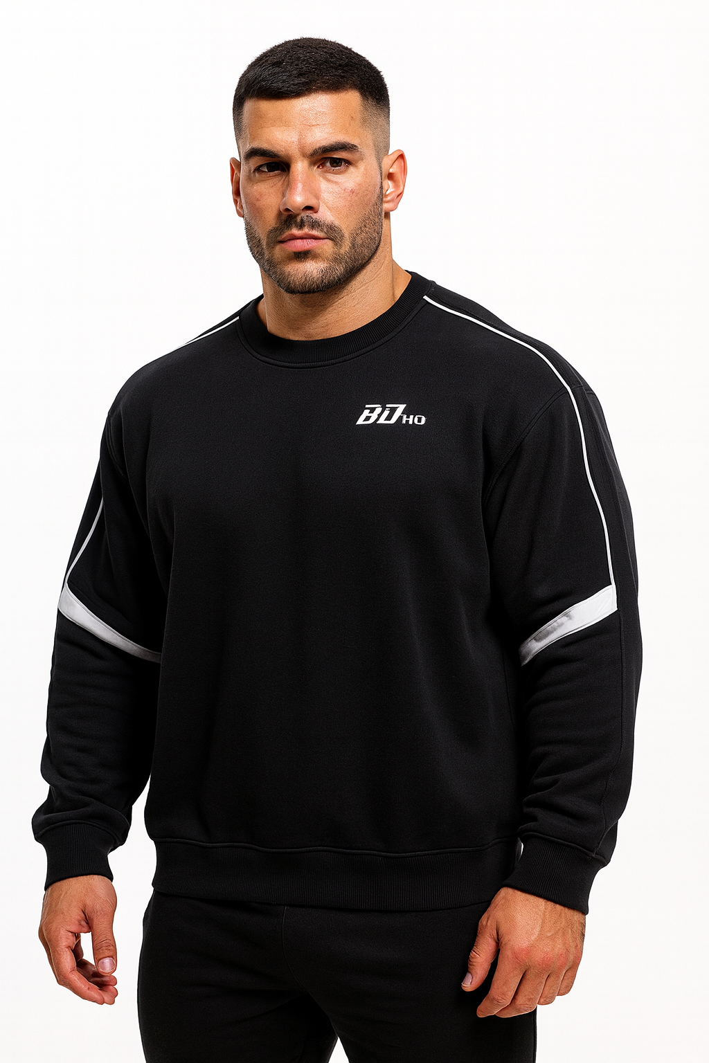 BDHQ: Oversized Sweatshirt (380GSM) – Contrast Sleeve, Drop Shoulder