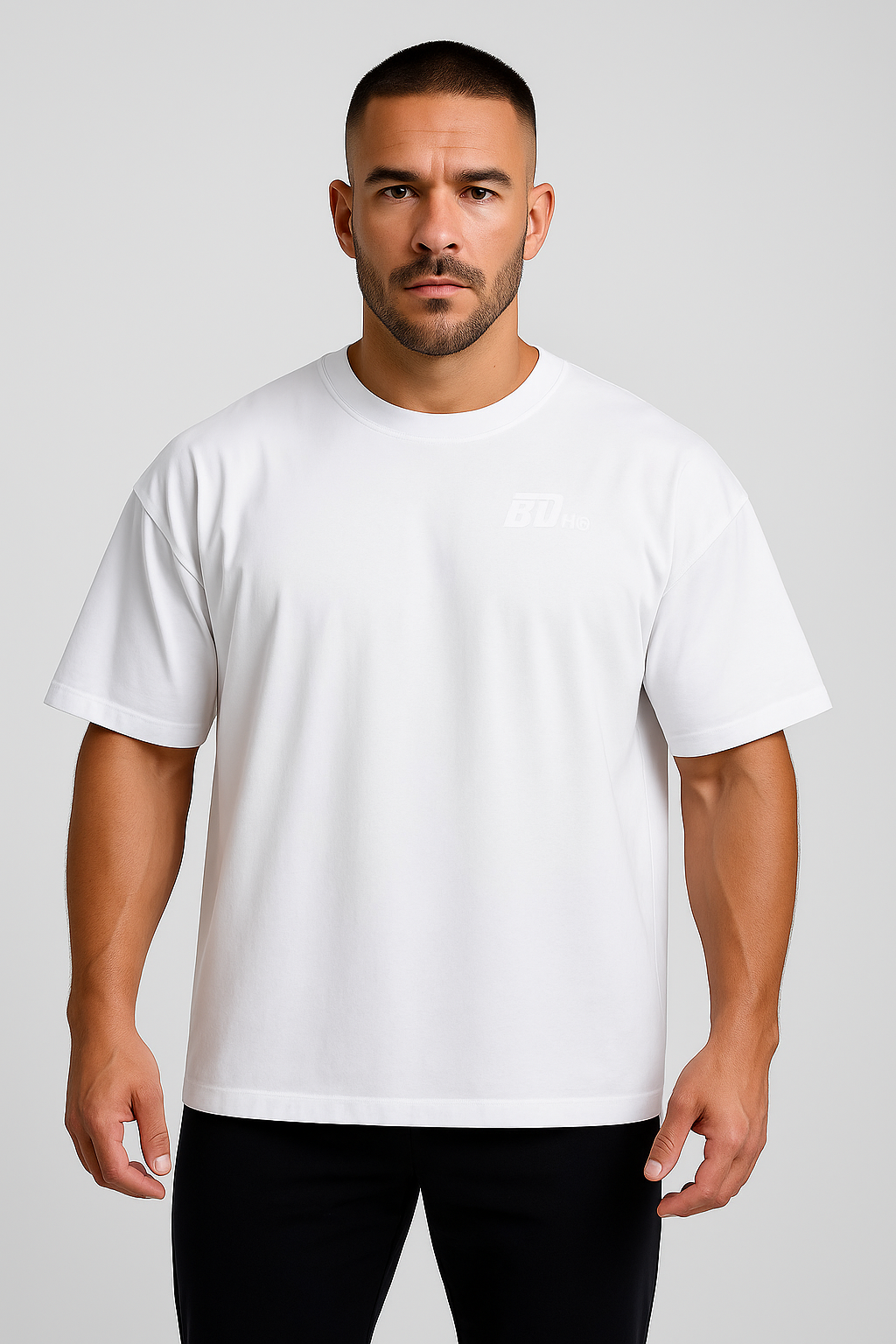 BDHQ: Oversized T-Shirt (250GSM) – Heavyweight Cotton, Drop Shoulder