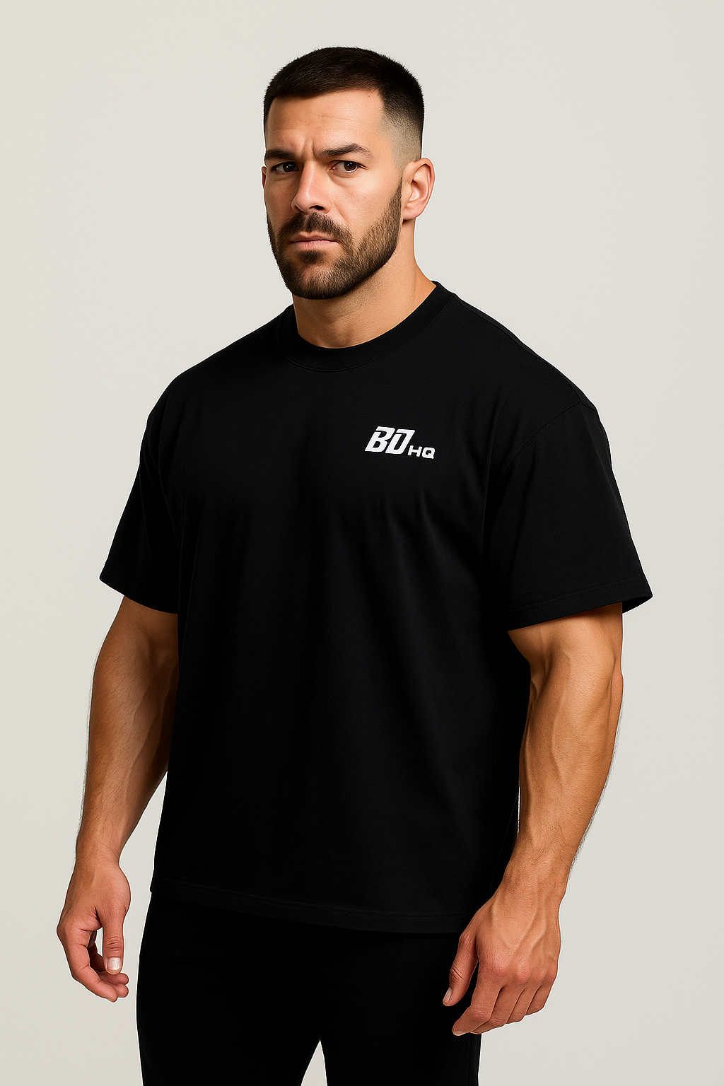 BDHQ: Oversized T-Shirt (250GSM) – Heavyweight Cotton, Drop Shoulder