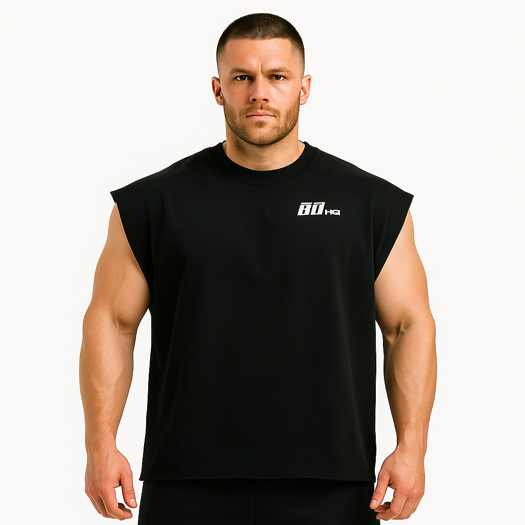 BDHQ: Sleeveless T-Shirt (280GSM) – Heavyweight Cotton, Loose Boxy