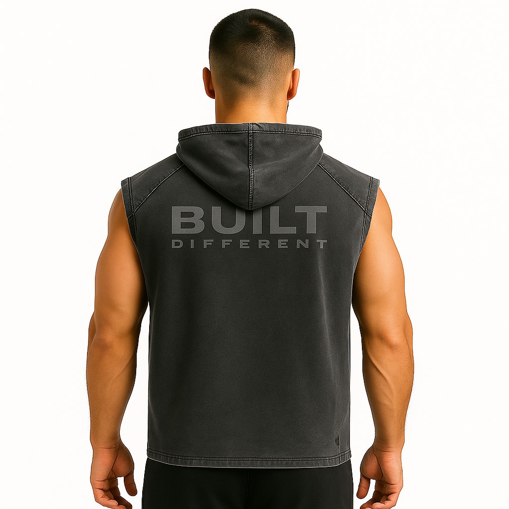 BDHQ: Hooded Tank (240GSM) – Rugged Cotton, Frayed Finish
