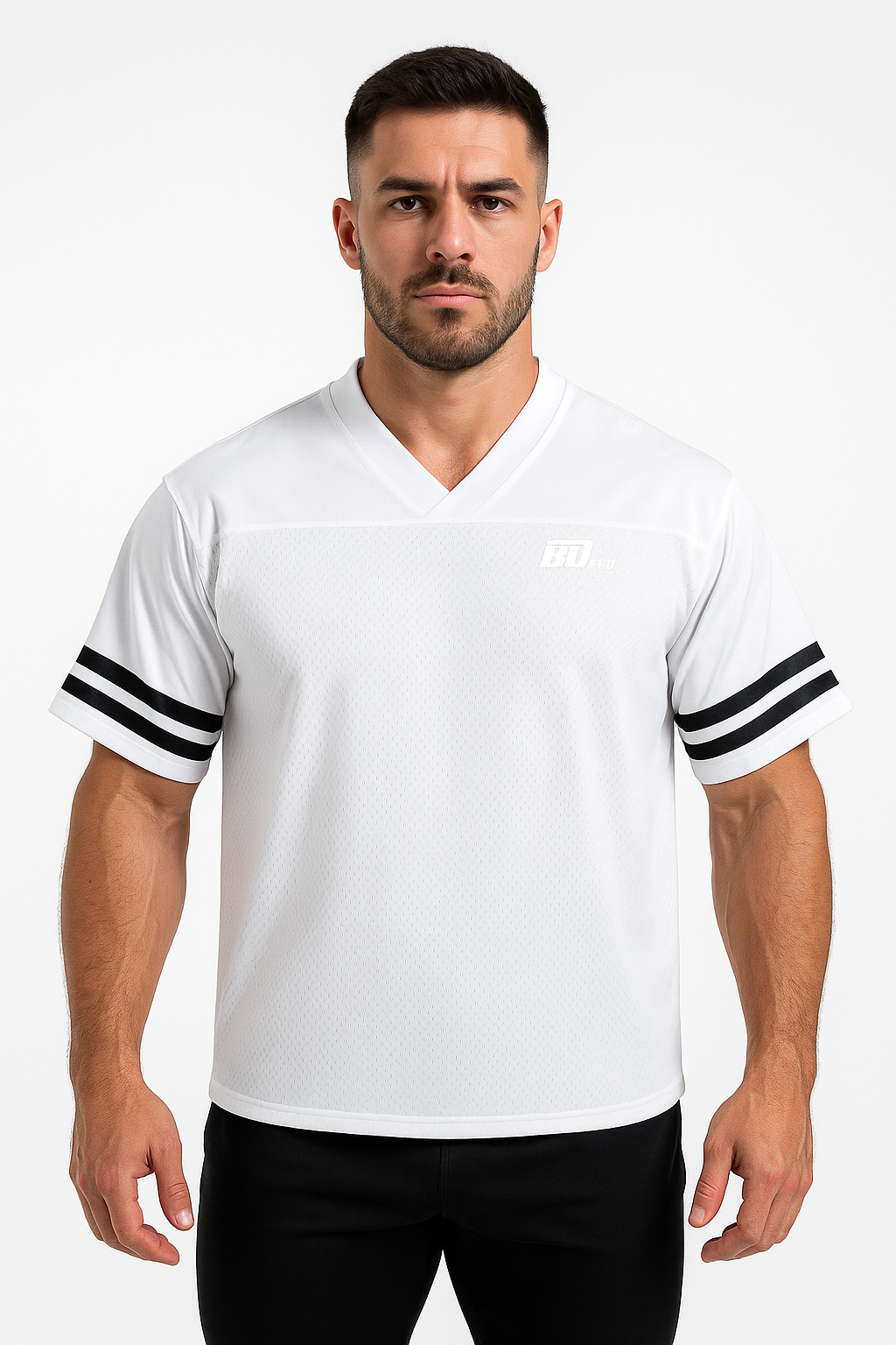 BDHQ: Training T-Shirt (240GSM) – Moisture-Wicking Mesh, Drop Shoulder
