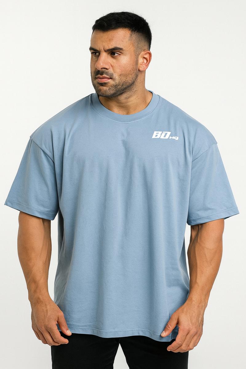 BDHQ: Oversized T-Shirt (190GSM) – Lightweight, Loose Drop Shoulder - Men's Gym Clothes AU 